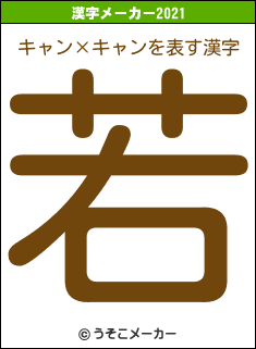 キャン×キャンの2021年の漢字メーカー結果