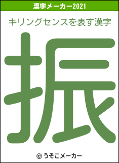 キリングセンスの2021年の漢字メーカー結果