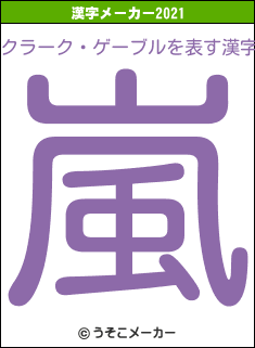 クラーク・ゲーブルの2021年の漢字メーカー結果
