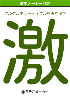 クルクルキューティクルの2021年の漢字メーカー結果