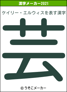ケイリー・エルウィスの2021年の漢字メーカー結果