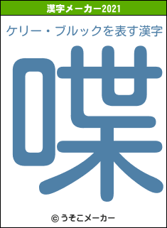 ケリー・ブルックの2021年の漢字メーカー結果