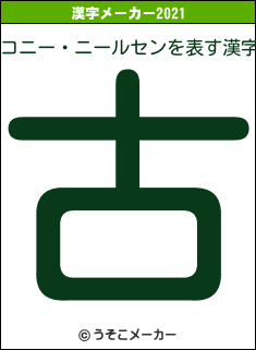 コニー・ニールセンの2021年の漢字メーカー結果