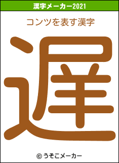 コンツの2021年の漢字メーカー結果