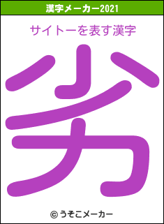 サイトーの2021年の漢字メーカー結果