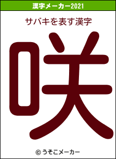 サバキの2021年の漢字メーカー結果