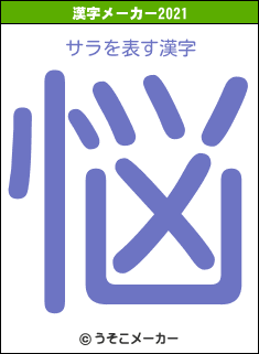 サラの2021年の漢字メーカー結果