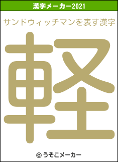 サンドウィッチマンの2021年の漢字メーカー結果