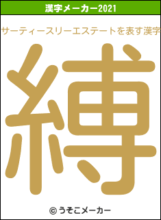サーティースリーエステートの2021年の漢字メーカー結果