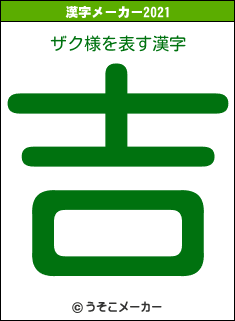 ザク様の2021年の漢字メーカー結果