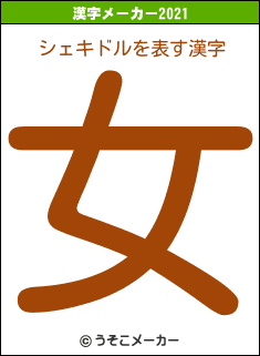 シェキドルの2021年の漢字メーカー結果