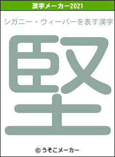 シガニー・ウィーバーの2021年の漢字メーカー結果