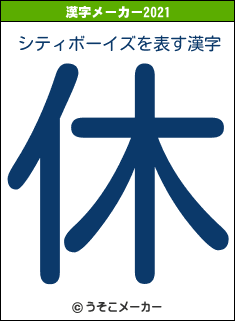 シティボーイズの2021年の漢字メーカー結果