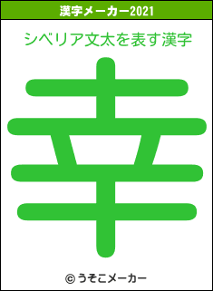 シベリア文太の2021年の漢字メーカー結果