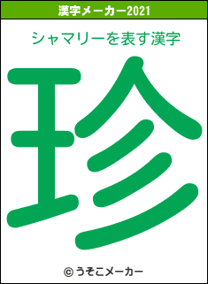 シャマリーの2021年の漢字メーカー結果