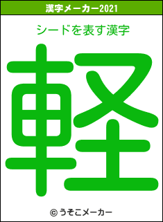 シードの2021年の漢字メーカー結果
