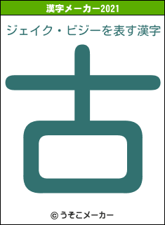 ジェイク・ビジーの2021年の漢字メーカー結果