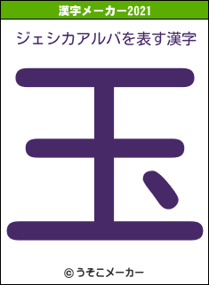 ジェシカアルバの2021年の漢字メーカー結果