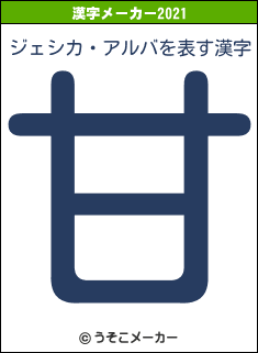 ジェシカ・アルバの2021年の漢字メーカー結果