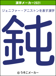 ジェニファー・アニストンの2021年の漢字メーカー結果