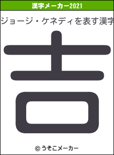 ジョージ・ケネディの2021年の漢字メーカー結果