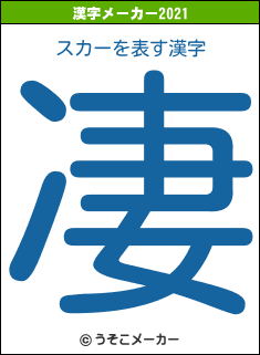 スカーの2021年の漢字メーカー結果