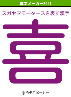 スガヤマモータースの2021年の漢字メーカー結果