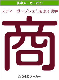 スティーヴ・ブシェミの2021年の漢字メーカー結果