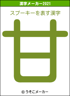 スプーキーの2021年の漢字メーカー結果