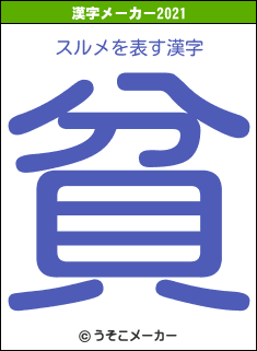 スルメの2021年の漢字メーカー結果