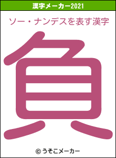 ソー・ナンデスの2021年の漢字メーカー結果
