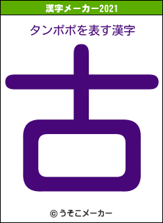 タンポポの2021年の漢字メーカー結果