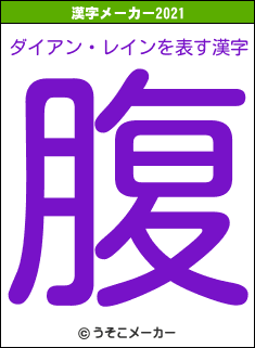 ダイアン・レインの2021年の漢字メーカー結果