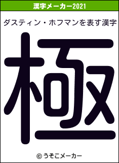 ダスティン・ホフマンの2021年の漢字メーカー結果