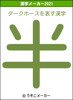 ダークホースの2021年の漢字メーカー結果