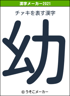 チァキの2021年の漢字メーカー結果