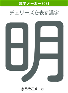 チェリーズの2021年の漢字メーカー結果
