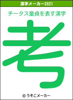 チータス童貞の2021年の漢字メーカー結果