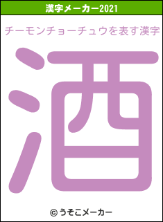 チーモンチョーチュウの2021年の漢字メーカー結果