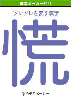 ツレヅレの2021年の漢字メーカー結果