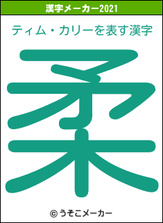 ティム・カリーの2021年の漢字メーカー結果