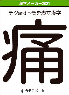 テツandトモの2021年の漢字メーカー結果