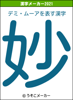 デミ・ムーアの2021年の漢字メーカー結果