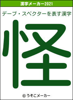 デーブ・スペクターの2021年の漢字メーカー結果