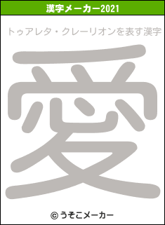 トゥアレタ・クレーリオンの2021年の漢字メーカー結果