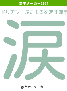 ドリアン　ぶたまるの2021年の漢字メーカー結果