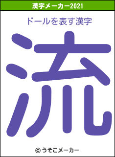 ドールの2021年の漢字メーカー結果