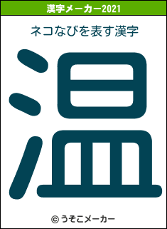 ネコなびの2021年の漢字メーカー結果