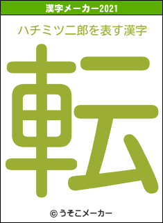 ハチミツ二郎の2021年の漢字メーカー結果