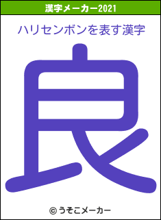 ハリセンボンの2021年の漢字メーカー結果